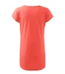 Malfini Love - csónak nyakú, laza szabású női póló/ruha - Coral - XS