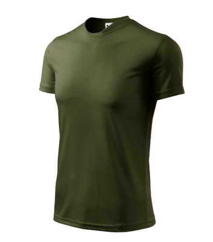 Malfini Fantasy - Különleges nyakkivágású férfi póló - Military - 3XL