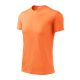 Malfini Fantasy - Különleges nyakkivágású férfi póló - Neon mandarine - 2XL