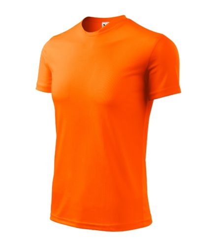 Malfini Fantasy - Különleges nyakkivágású férfi póló - Neon narancssárga - XL
