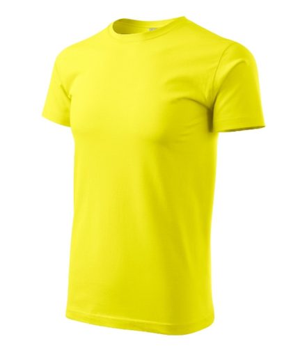 Malfini Basic - Kerek nyakú férfi póló - Citrom - 2XL