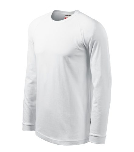 Rimeck Street LS - kerek nyakú, hosszú ujjú unisex póló - Fehér - S