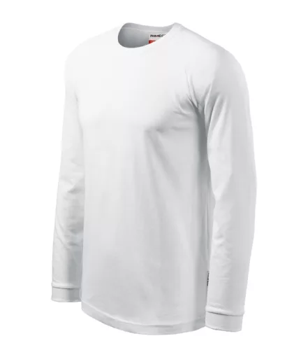 Rimeck Street LS - kerek nyakú, hosszú ujjú unisex póló - Fehér - S