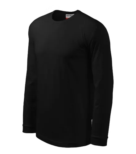 Rimeck Street LS - kerek nyakú, hosszú ujjú unisex póló - Fekete - 2XL
