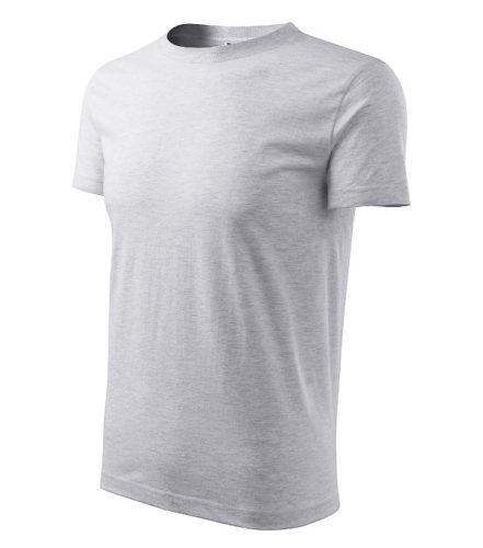 Malfini Classic New - Kerek nyakú férfi póló - Világosszürke melírozott - 3XL
