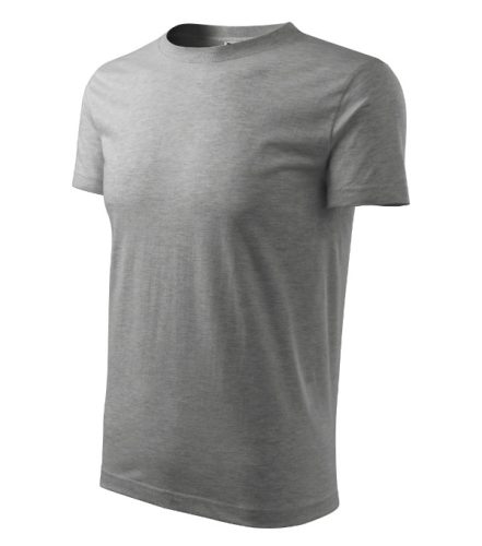 Malfini Classic New - Kerek nyakú férfi póló - Sötétszürke melírozott - XL