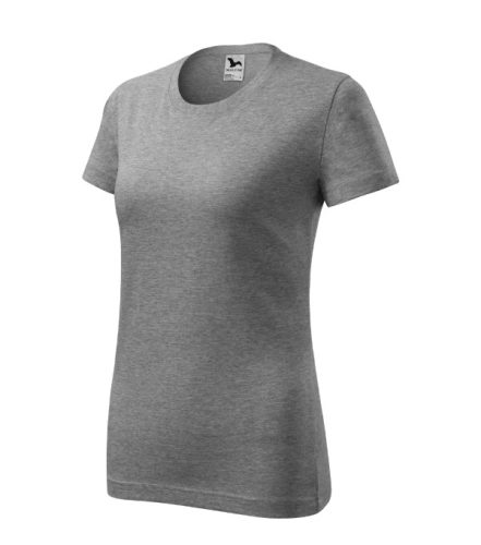 Malfini Classic New - Kerek nyakú női póló - Sötétszürke melírozott - 2XL