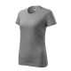 Malfini Classic New - Kerek nyakú női póló - Sötétszürke melírozott - 2XL