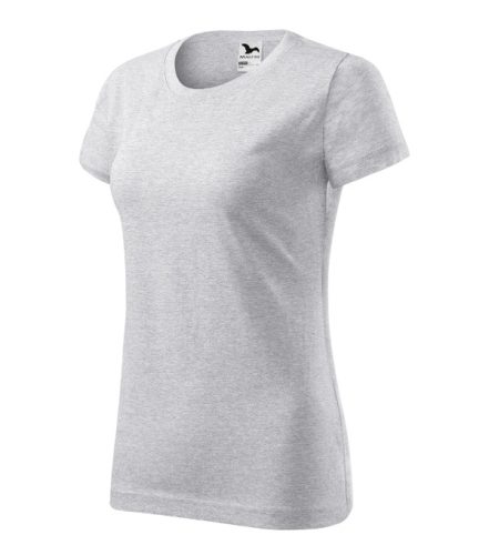 Malfini Basic - Kerek nyakú női póló - Világosszürke melírozott - XL
