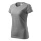 Malfini Basic - Kerek nyakú női póló - Sötétszürke melírozott - 3XL