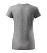 Malfini Basic - Kerek nyakú női póló - Sötétszürke melírozott - 3XL