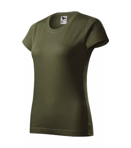 Malfini Basic - Kerek nyakú női póló - Military - 2XL
