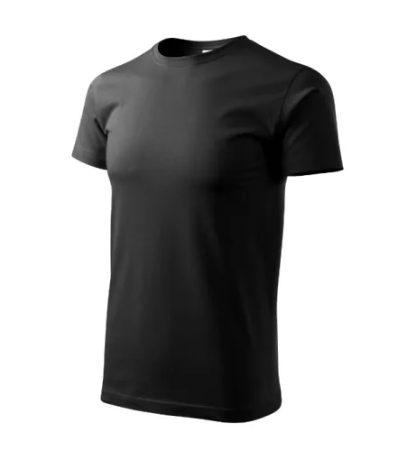 Malfini Heavy New - Kerek nyakú unisex póló - Fekete - S
