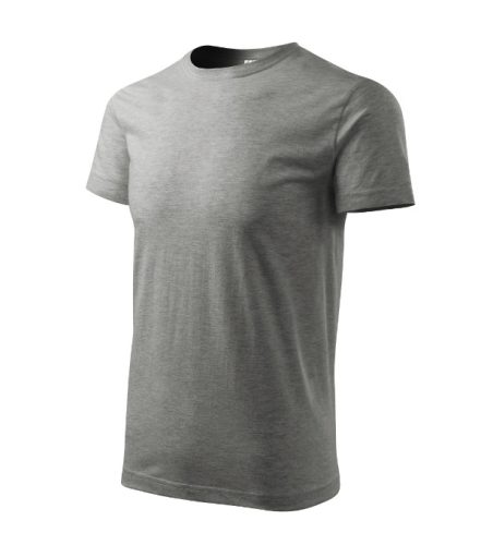 Malfini Heavy New - Kerek nyakú unisex póló - Sötétszürke melírozott - XS