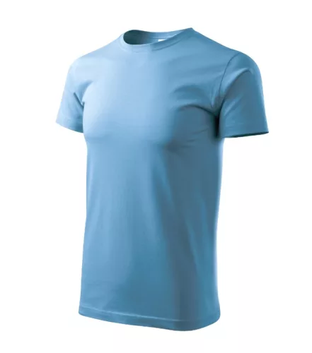 Malfini Heavy New - Kerek nyakú unisex póló - Azúrkék - XS