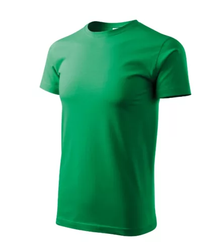 Malfini Heavy New - Kerek nyakú unisex póló - Fűzöld - S
