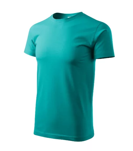 Malfini Heavy New - Kerek nyakú unisex póló - Smaragdzöld - XS