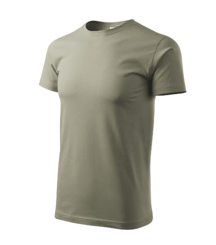 Malfini Heavy New - Kerek nyakú unisex póló - Világos khaki - M