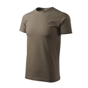 Malfini Heavy New - Kerek nyakú unisex póló - Army - XS