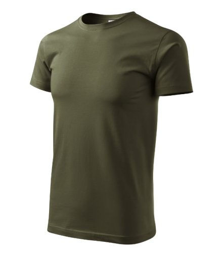 Malfini Heavy New - Kerek nyakú unisex póló - Military - XS
