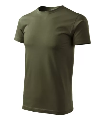 Malfini Heavy New - Kerek nyakú unisex póló - Military - XL