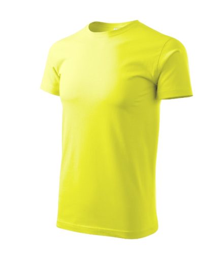 Malfini Heavy New - Kerek nyakú unisex póló - Neon sárga - M
