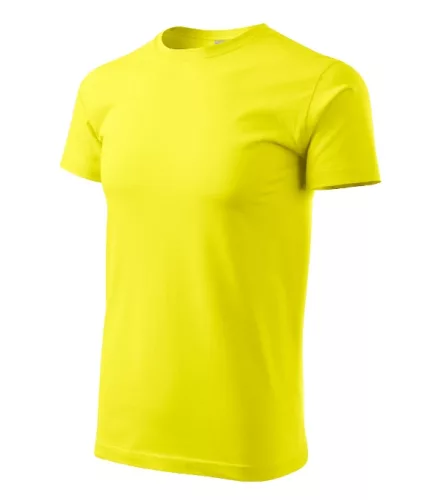 Malfini Heavy New - Kerek nyakú unisex póló - Citrom - 3XL