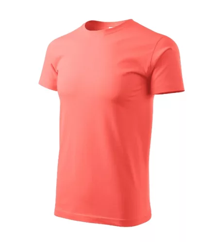 Malfini Heavy New - Kerek nyakú unisex póló - Coral - S