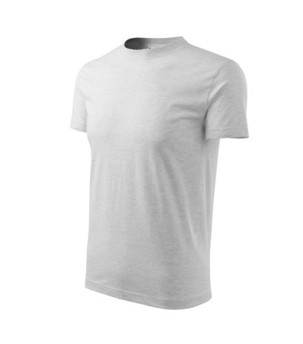 Malfini Basic - Kerek nyakú gyerek póló - Világosszürke melírozott - 110 cm/4 éves