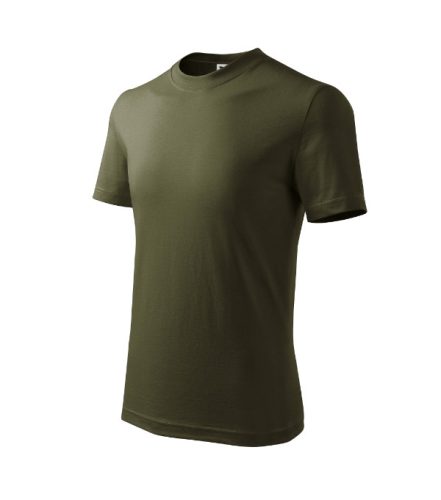 Malfini Basic - Kerek nyakú gyerek póló - Military - 110 cm/4 éves