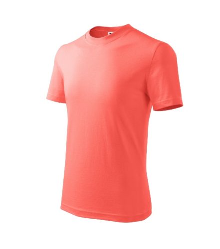 Malfini Basic - Kerek nyakú gyerek póló - Coral - 110 cm/4 éves