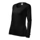 Malfini Slim - Kerek nyakú, hosszú ujjú női póló - Fekete - 3XL