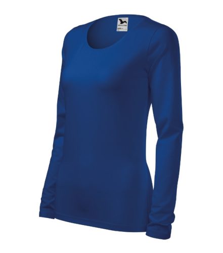 Malfini Slim - Kerek nyakú, hosszú ujjú női póló - Királykék - 2XL