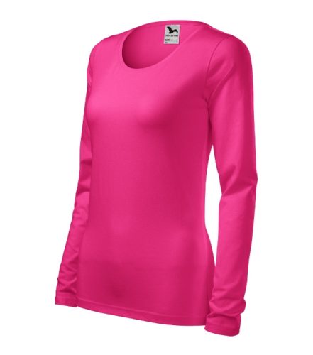 Malfini Slim - Kerek nyakú, hosszú ujjú női póló - Bíborszín - 2XL