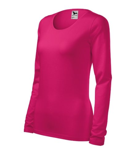 Malfini Slim - Kerek nyakú, hosszú ujjú női póló - Málna - 2XL