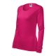 Malfini Slim - Kerek nyakú, hosszú ujjú női póló - Málna - 2XL