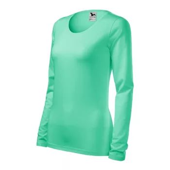   Malfini Slim - Kerek nyakú, hosszú ujjú női póló - Menta - 2XL