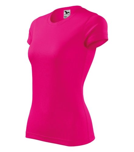 Malfini Fantasy - Kerek nyakú női póló - Neon rózsaszín - 2XL