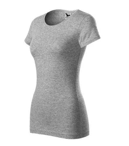 Malfini Glance - Kerek nyakú női póló - Sötétszürke melírozott - 2XL