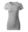 Malfini Glance - Kerek nyakú női póló - Sötétszürke melírozott - 2XL