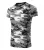Malfini Camouflage - Kerek nyakú, terepmintás unisex póló - Szürke terepszín - XS