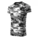 Malfini Camouflage - Kerek nyakú, terepmintás unisex póló - Szürke terepszín - L