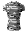 Malfini Camouflage - Kerek nyakú, terepmintás unisex póló - Szürke terepszín - 3XL