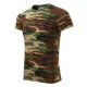 Malfini Camouflage - Kerek nyakú, terepmintás unisex póló - Barna terepszín - XS
