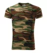 Malfini Camouflage - Kerek nyakú, terepmintás unisex póló - Barna terepszín - 3XL