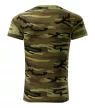 Malfini Camouflage - Kerek nyakú, terepmintás unisex póló - Zöld terepszín - XS