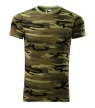 Malfini Camouflage - Kerek nyakú, terepmintás unisex póló - Zöld terepszín - S