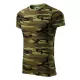 Malfini Camouflage - Kerek nyakú, terepmintás unisex póló - Zöld terepszín - XL