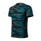 Malfini Camouflage - Kerek nyakú, terepmintás unisex póló - Petrol terepszín - XS