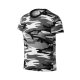 Malfini Camouflage - Kerek nyakú, terepmintás gyerek póló - Szürke terepszín - 122 cm/6 éves